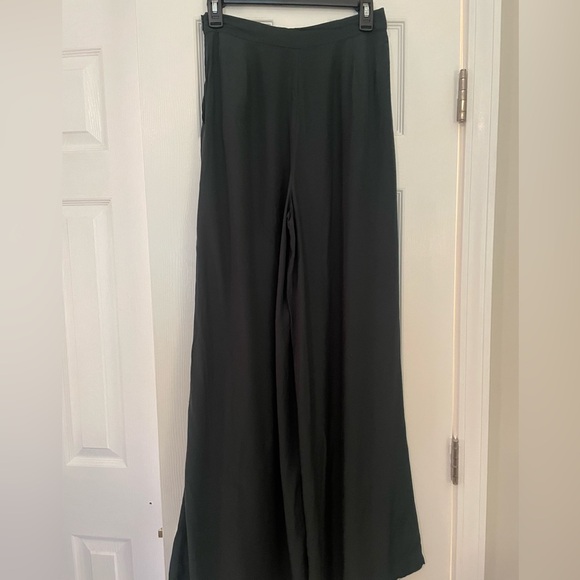 Wide Leg Palazzo Pant (dark green) - Picture 1 of 8